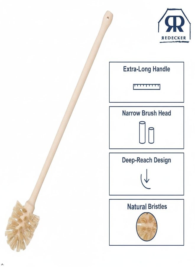 REDECKER Bottle Brush Cleaner - Horsehair and Beechwood Handle for Vases, Pitchers, Mugs, and Baby Bottles, 13-3/4 Inch, Dense Natural Bristles - Wooden Bottle Brush - Bottle Brush Wood Handle - Image 4